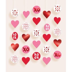 Love Happy Valentine's Day hanging decoration 5-piece set