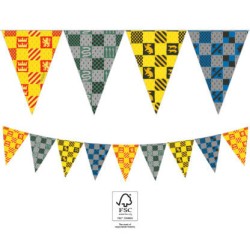 Harry Potter Hogwarts Houses flag garland FSC 2.3 m