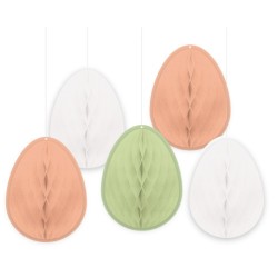 Easter i hanging egg decoration, set of 5