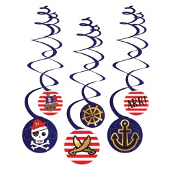 Pirate Map ribbon decoration 6-piece set