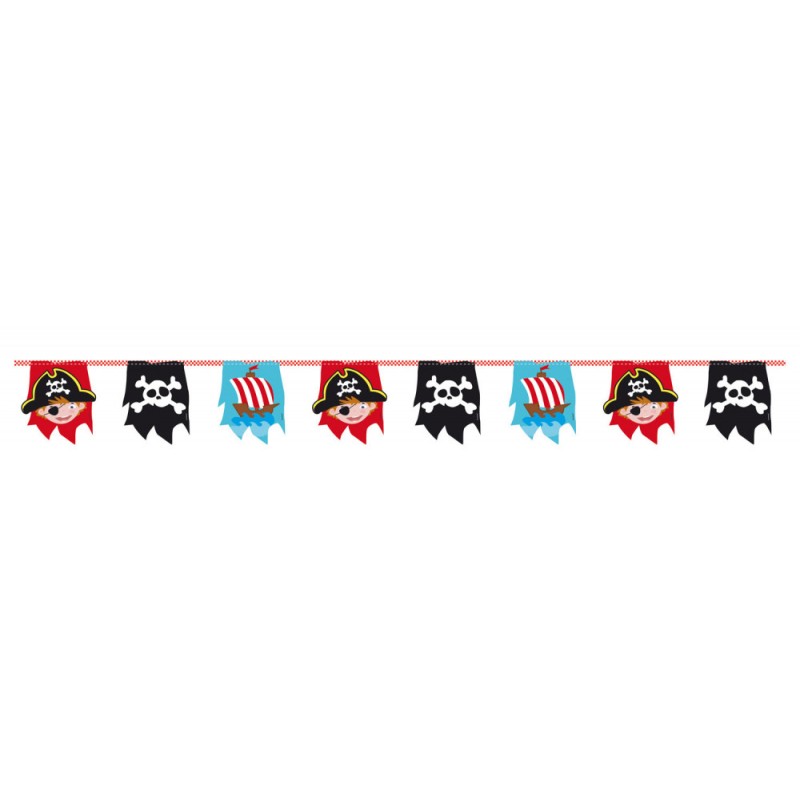 Pirate Ship flag garland 4 m