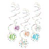 Happy Birthday Confetti Happy Birthday 40 Decorative Ribbon Set of 6