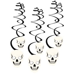 Halloween Skull ribbon decoration 6-piece set