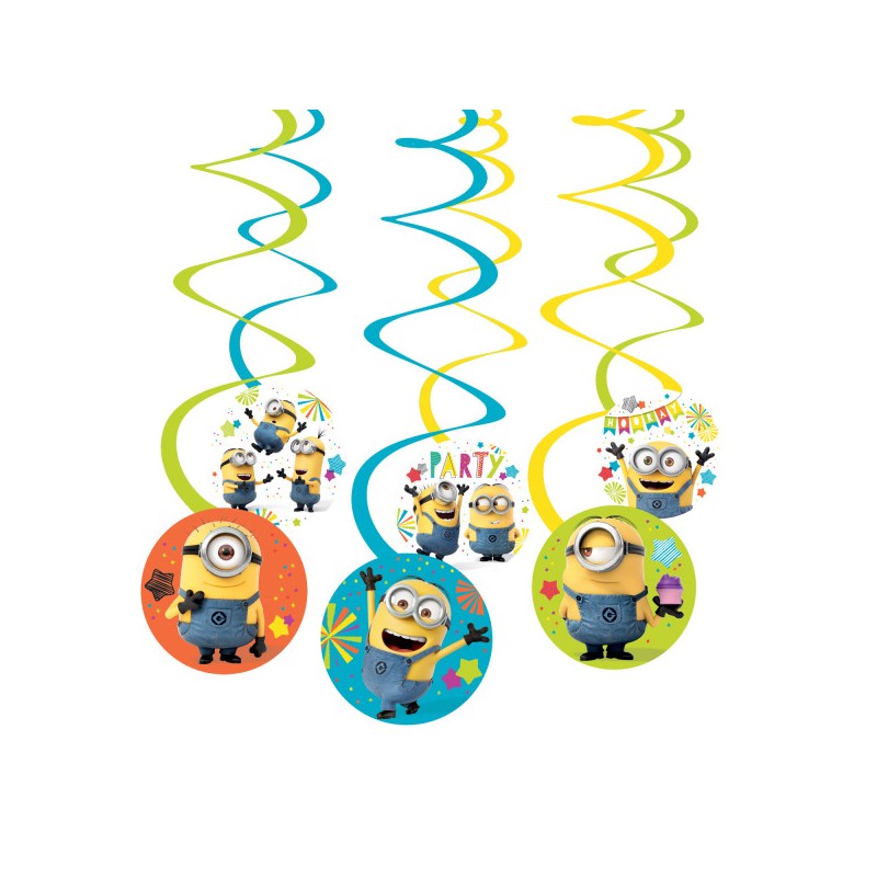 Ensemble de décoration en ruban Minions Hourra 6 pièces