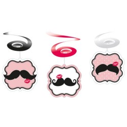 Mustache Mustache, ribbon decoration set (6 pcs)