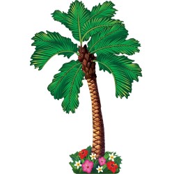 Flower Palm Tree Wall Decoration 162 cm