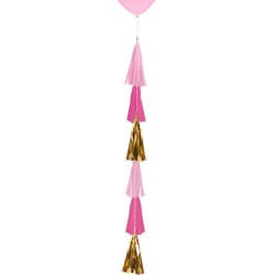 Colour Pastel Pink balloon ribbon + weight holder