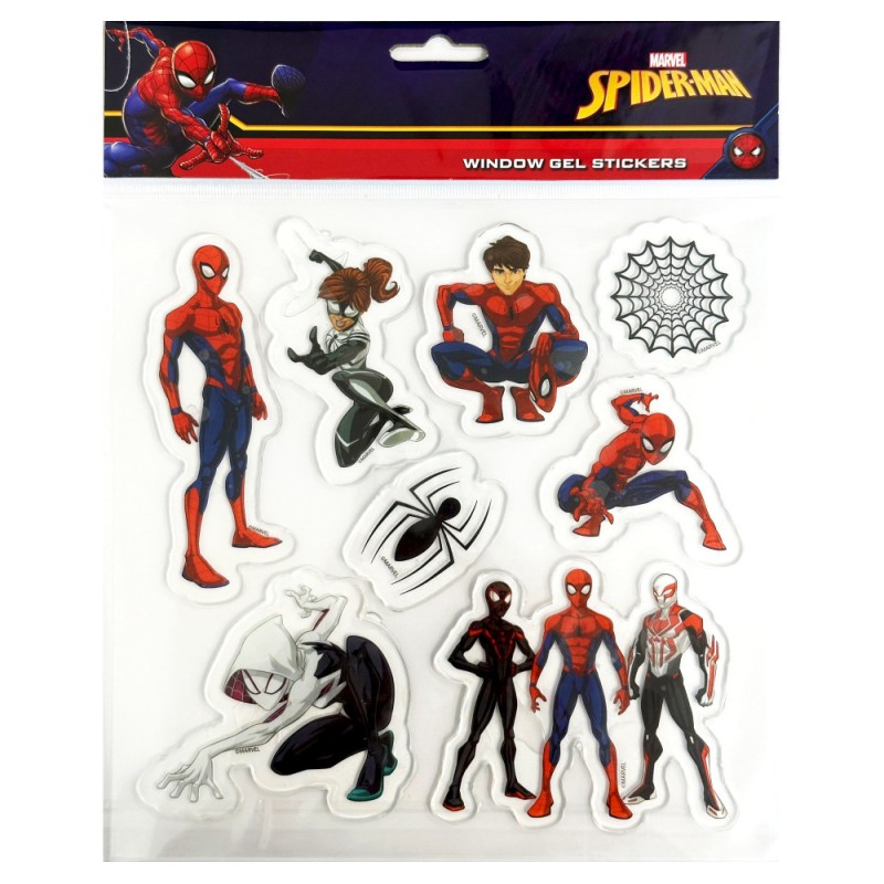 Spiderman gel window sticker set