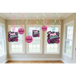 Rocker Girl Ribbon Decoration Set 12 pcs