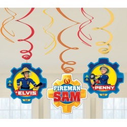 Fireman Sam Fire ribbon decoration 6-piece set