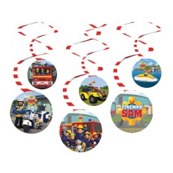 Fireman Sam Teamwork ribbon decoration 6 pcs set