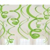 Colour Kiwi Green Ribbon Decoration Set of 12