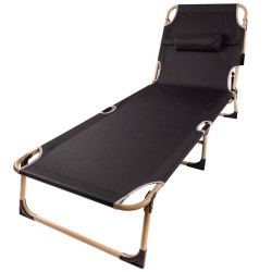 Lit pliant de champ touristique canada 193 cm gris