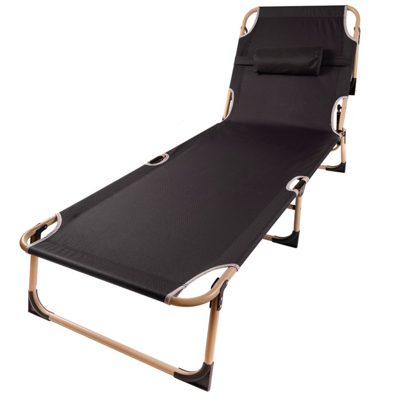 Lit pliant de champ touristique canada 193 cm gris