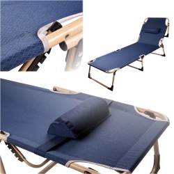Lit de campagne touristique pliant canada 193 cm bleu marine

