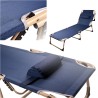 Lit de campagne touristique pliant canada 193 cm bleu marine
