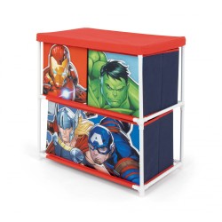 Étagère à jouets Avengers avec 3 compartiments 53x30x60 cm