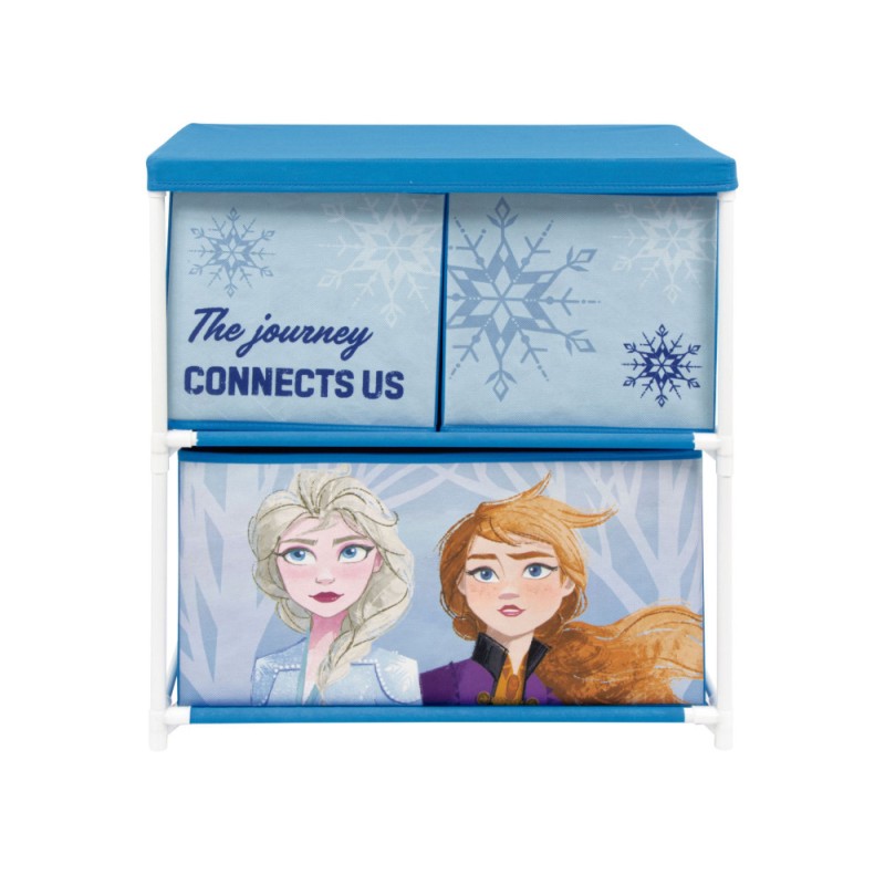 Support de rangement pour jouets Disney Frozen Journey avec 3 compartiments 53x30x60 cm