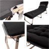 Lit de camping avec oreiller 193 cm noir
