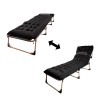 Lit de camping avec oreiller 193 cm noir
