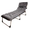 Lit de camping avec oreiller 193 cm gris foncé
