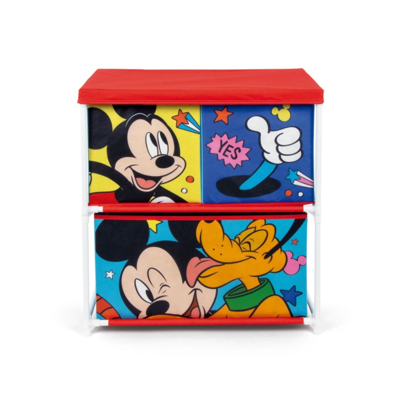 Support de rangement pour jouets Disney Mickey Pluto avec 3 compartiments 53x30x60 cm