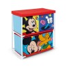 Support de rangement pour jouets Disney Mickey Pluto avec 3 compartiments 53x30x60 cm