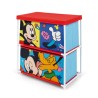 Support de rangement pour jouets Disney Mickey Pluto avec 3 compartiments 53x30x60 cm