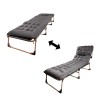 Lit de camping avec oreiller 193 cm gris foncé
