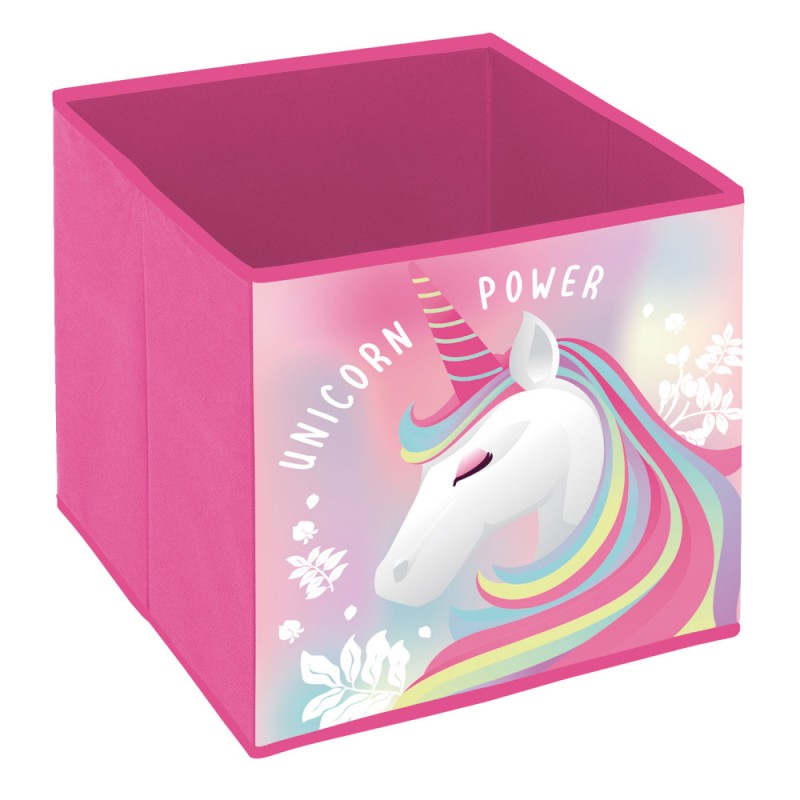 Coffre à jouets Unicorn Power 31√ó31√ó31 cm