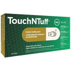 TouchNTuff® 69-210 Disposable Latex Glove 6.5-7 (S) 100 pcs