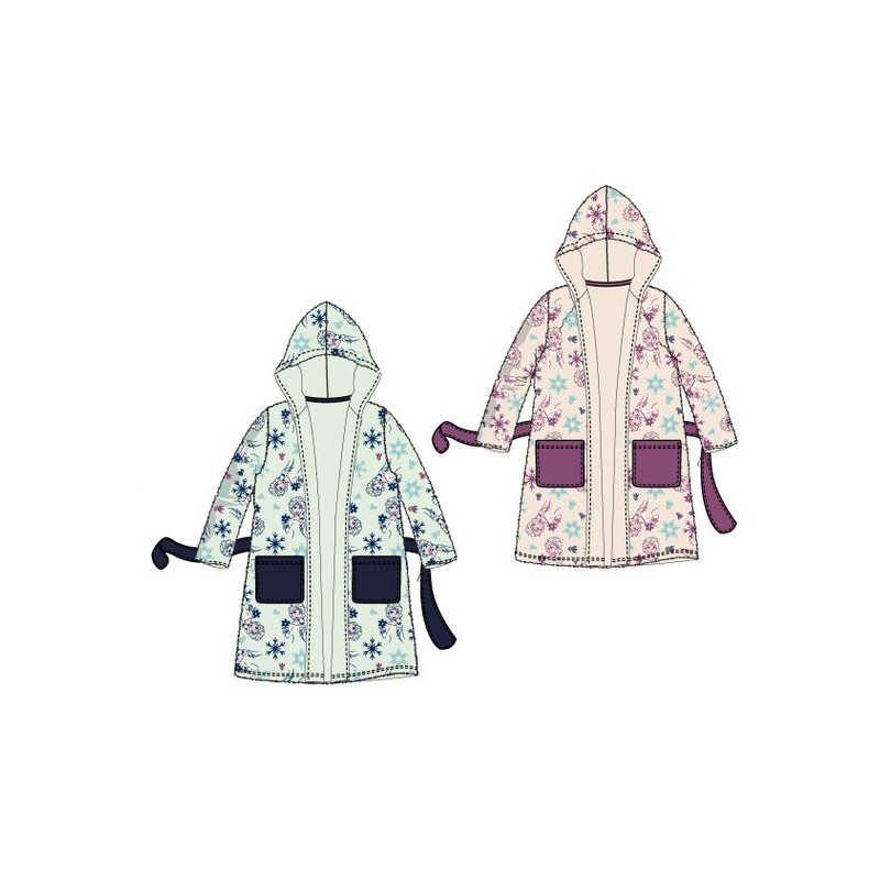 Peignoir de bain Disney Frozen Snow pour enfants de 4 à 8 ans