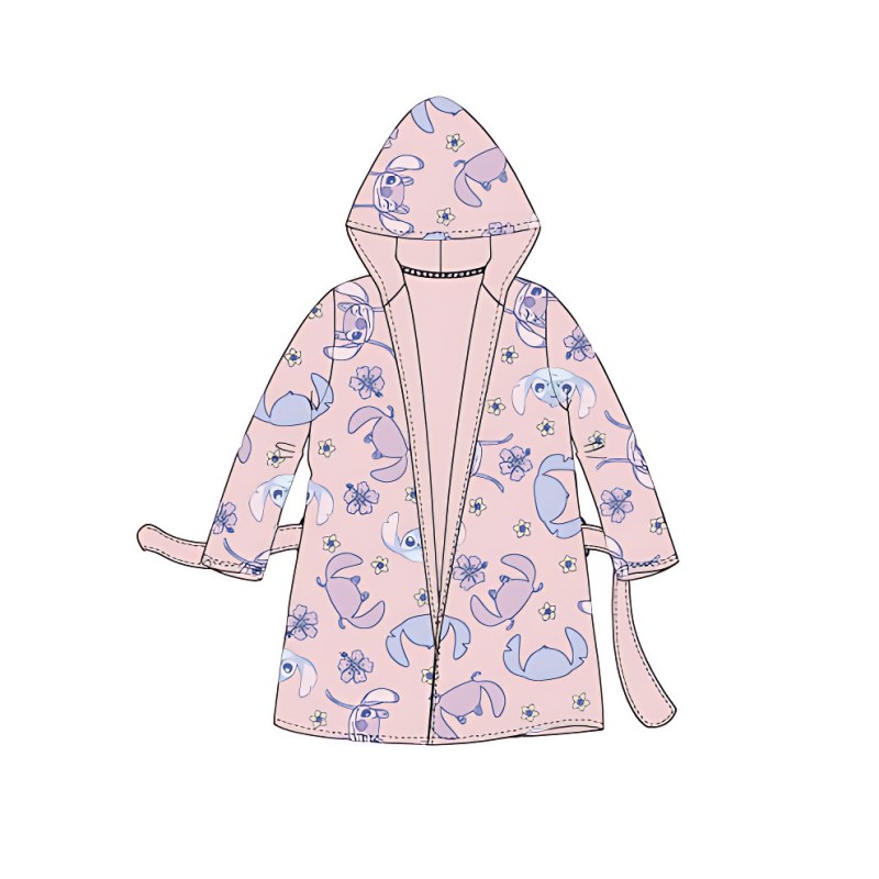 Disney Lilo and Stitch Hibiscus children's bathrobe 3-8 years