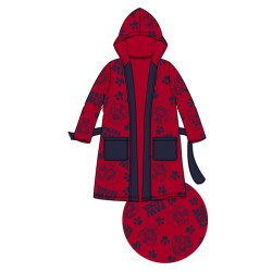 Peignoir rouge pour enfants Paw Patrol 3-6 ans