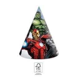 Chapeau de fête Avengers Infinity Stones, Shako 6 pièces FSC