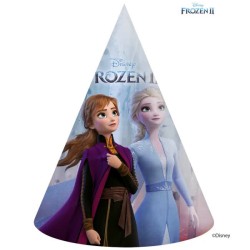 Chapeau de fête en papier Disney Frozen Leaf, 6 pièces