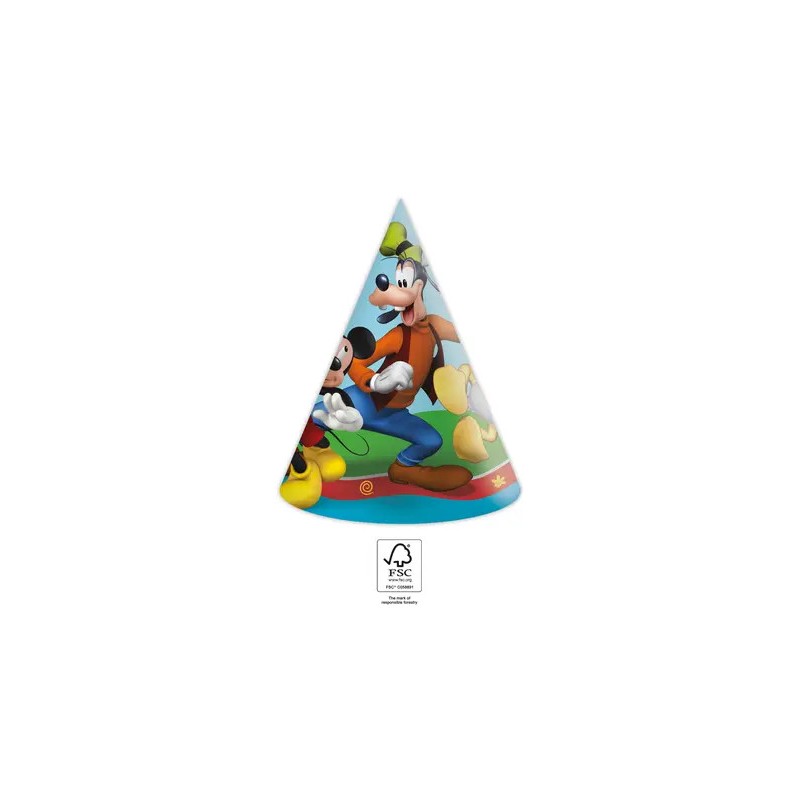 Chapeau de fête Disney Mickey Rock the House, tricorne 6 pièces FSC