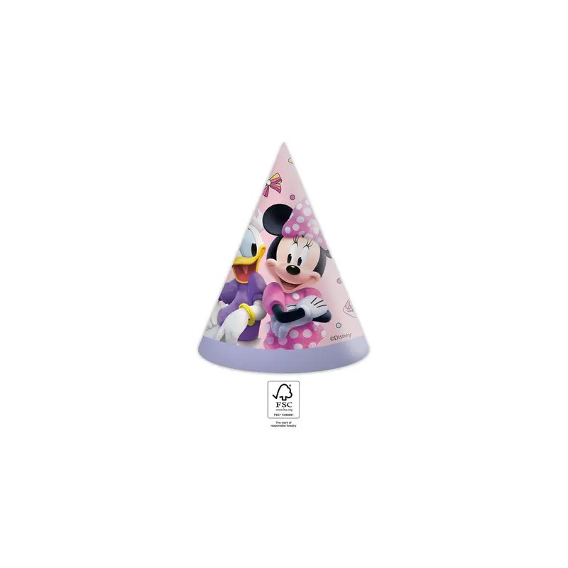 Cagoule de fête Disney Minnie Junior, chapeau tricorne 6 pièces. FSC