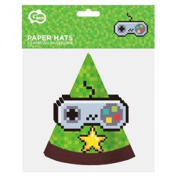 Gamer Game On Party Hat Toy, 6 pcs