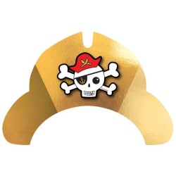 Pirate party hat, 8 pcs