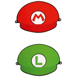 Super Mario Mushroom World Party Hat Pack of 8