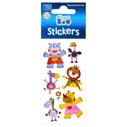 Animals sticker with silver decoration