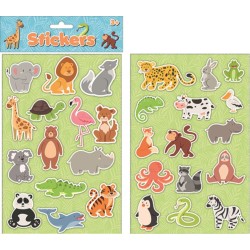 Animals puffy sticker set