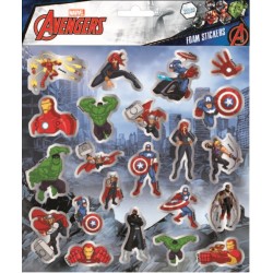 Autocollant en mousse gonflée Avengers avec décoration argentée