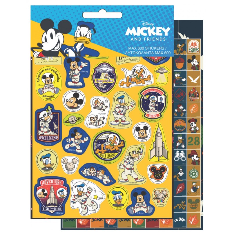 Ensemble d'autocollants Disney Mickey Hike de 600 pièces