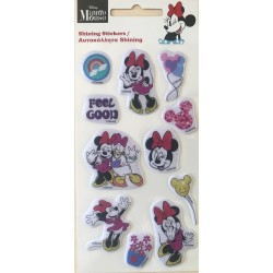 Ensemble d'autocollants gonflables en mousse brillants Disney Minnie