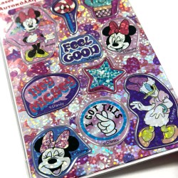 Ensemble d'autocollants hologrammes Disney Minnie Smiles