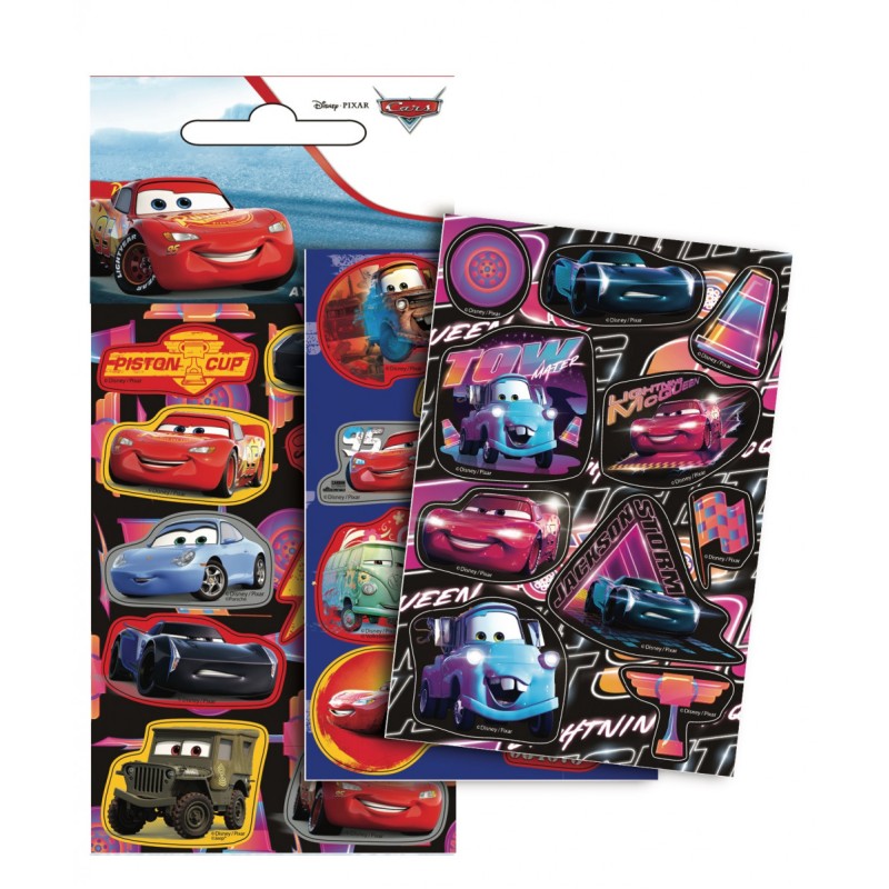 Ensemble d'autocollants holographiques Disney Cars Adventure