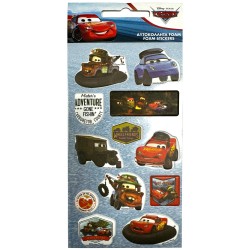 Ensemble d'autocollants en mousse gonflée Disney Cars Adventure