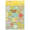 Emoji  glitter sticker set 6 sheets